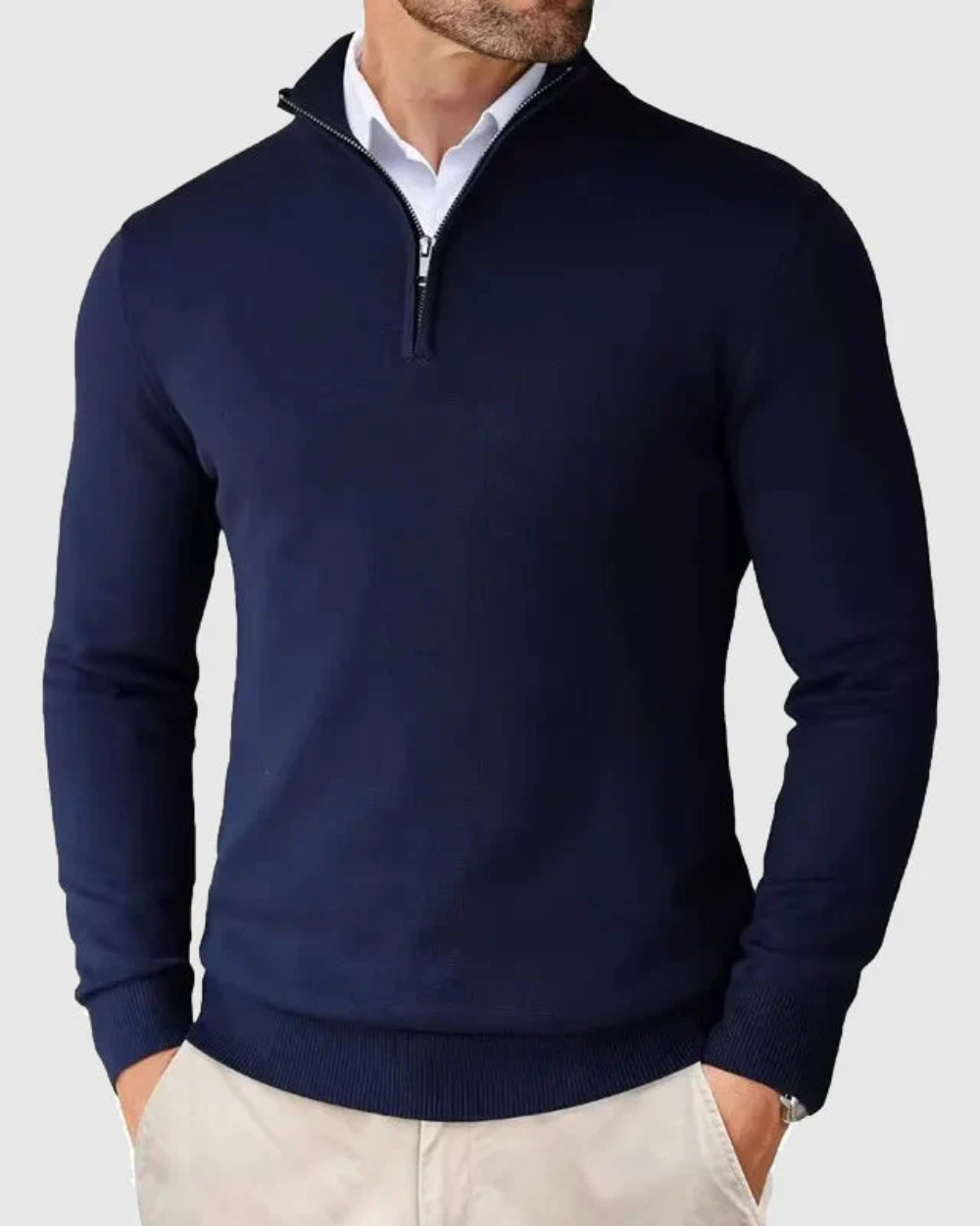 Romeo | Strickpullover mit Zip-Verschluss