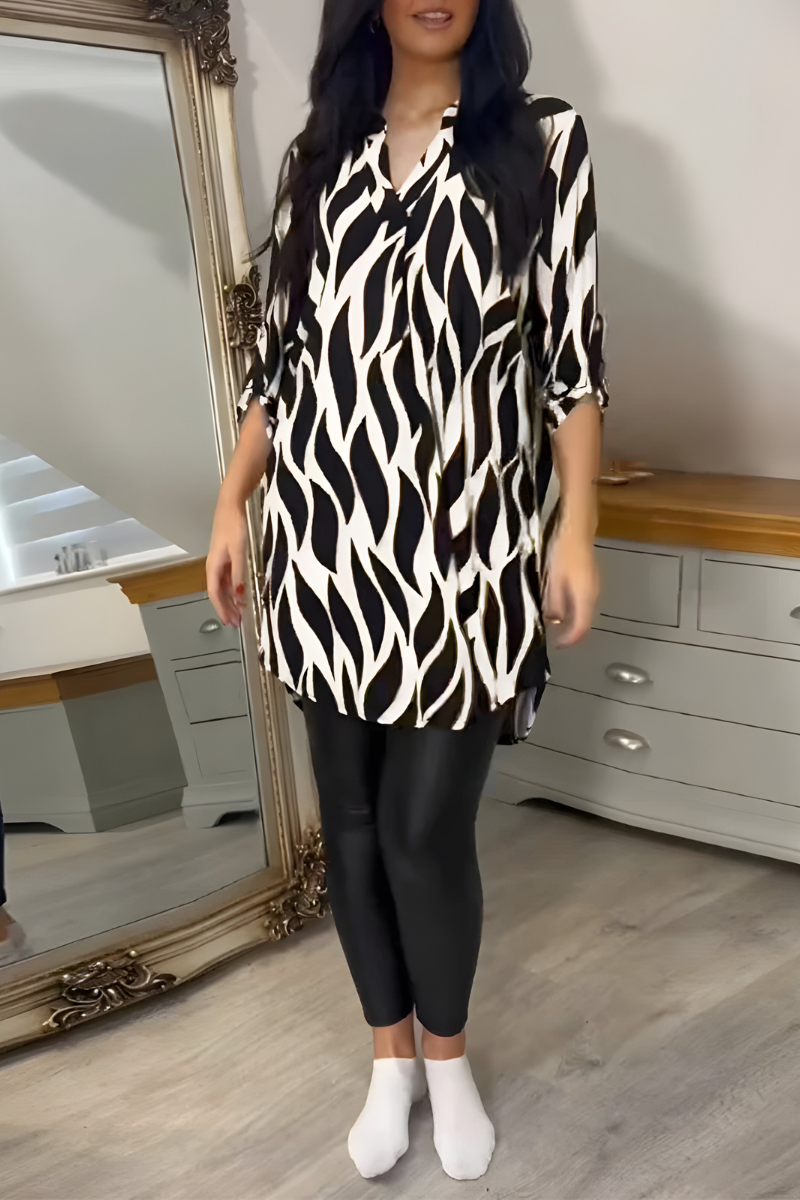 Tessa™ | Elegante Lockere Bluse mit Muster