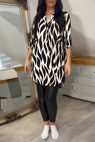 Tessa™ | Elegante Lockere Bluse mit Muster