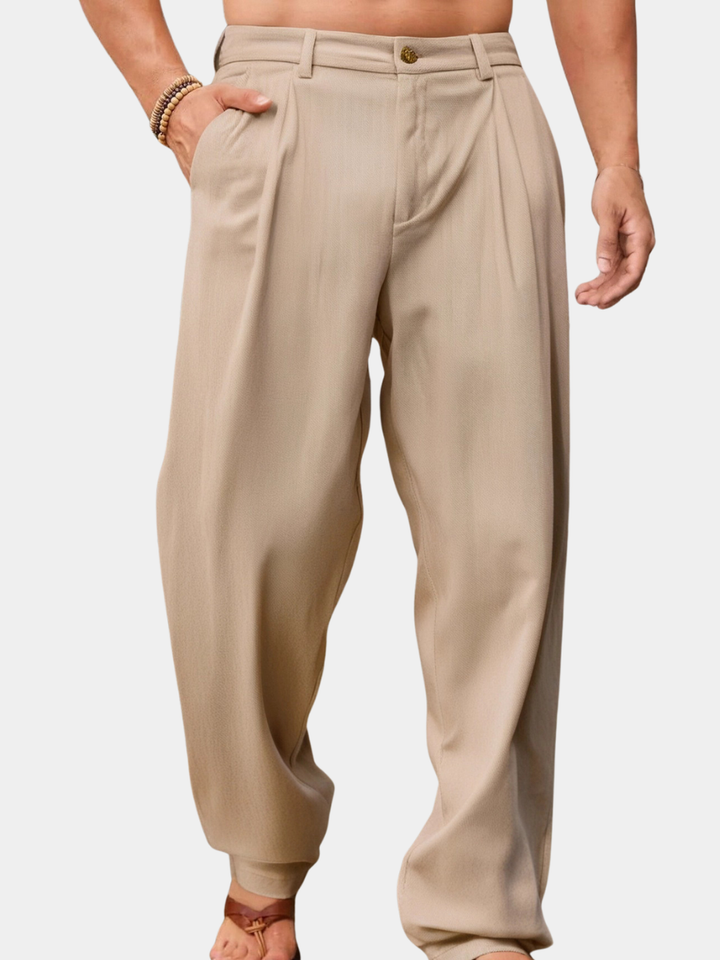 NICCOLÒ | LANGE LEINENHOSE MIT LOCKEREM BEIN