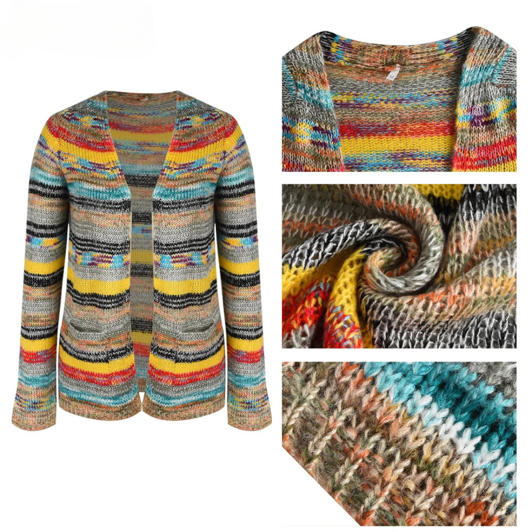 Sandrine | Buntes Strickwesten-Design