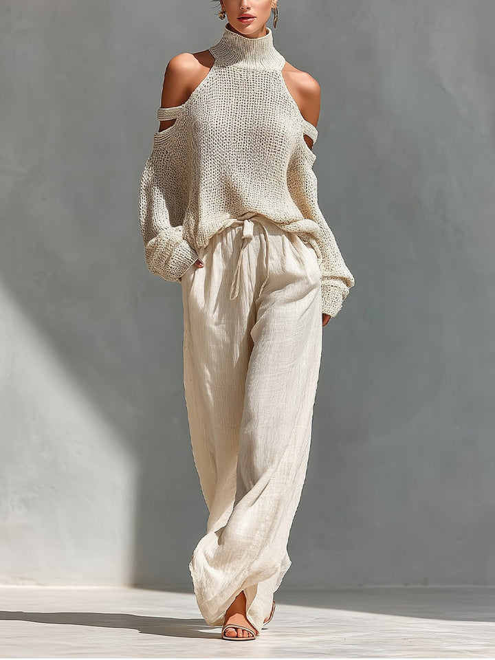 Aureline - Off-Shoulder Zweiteiliges Ensemble