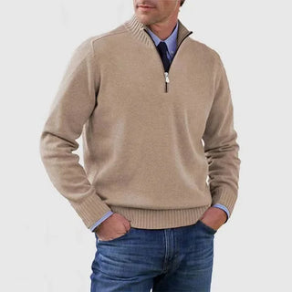 Ben | Stilvoller, warmer Pullover mit halbem Reißverschluss