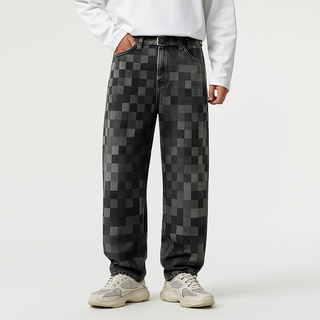 Herren Denim Jeans mit Pixel-Effekt