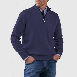Ben | Stilvoller, warmer Pullover mit halbem Reißverschluss
