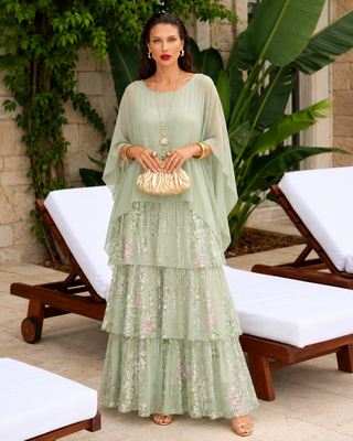 Amélie™ | Elegantes Maxikleid aus Chiffon mit Bauchbedeckung