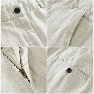 LAURENT MONACO | STRAIGHT LEG LINEN PANTS