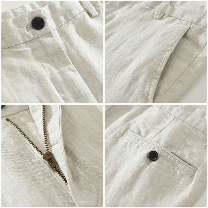 LAURENT MONACO | STRAIGHT LEG LINEN PANTS