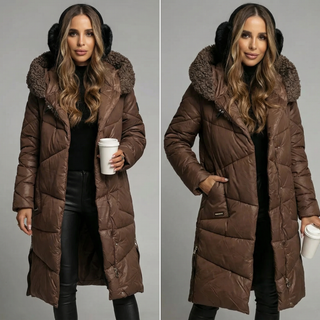 Tiffany™ - Langer gesteppter Wintermantel für Damen