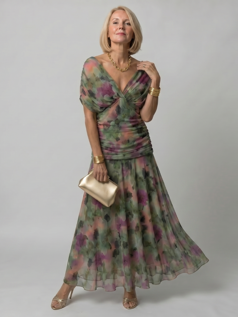 Evelina™ | Elegantes Maxi-Kleid mit Bauch-Optimierung