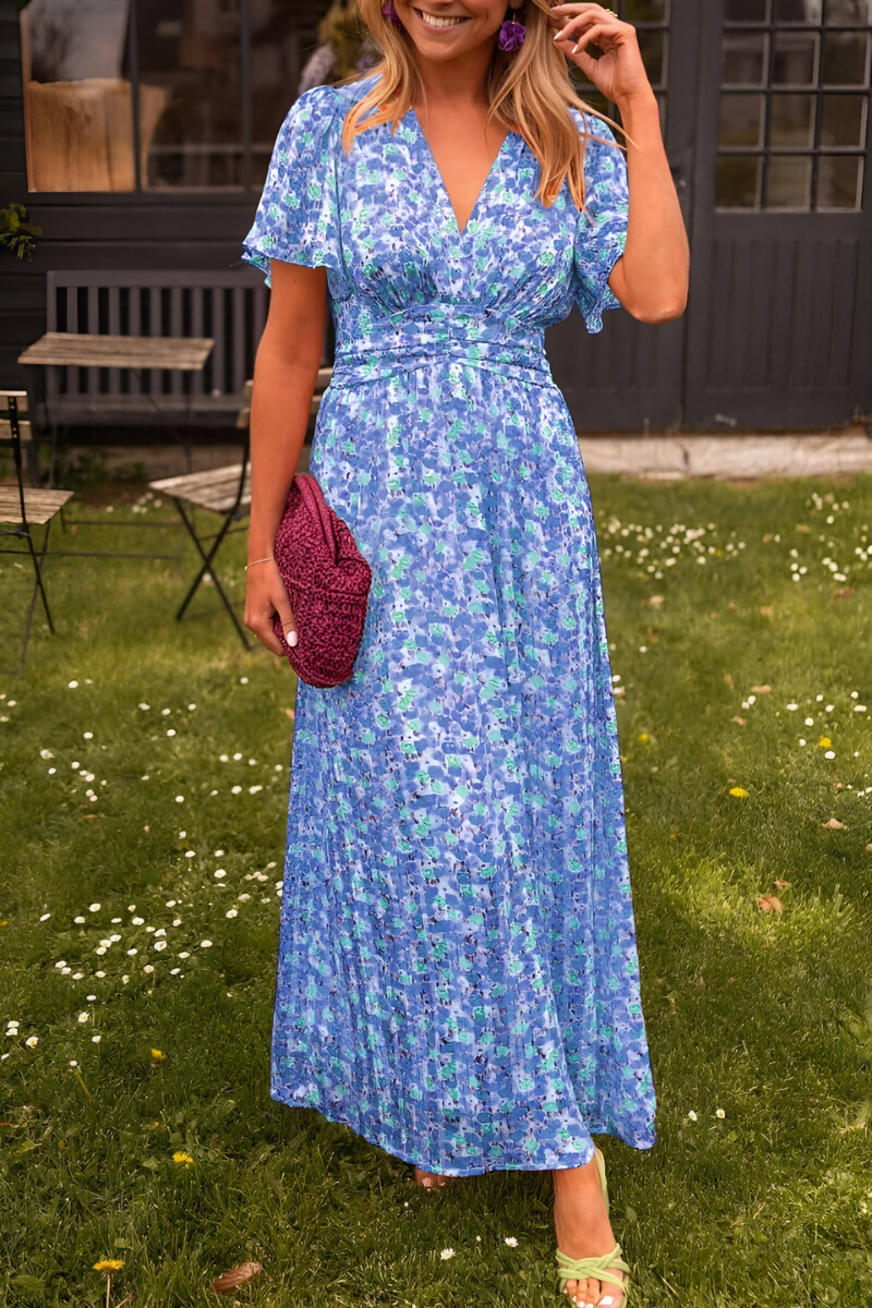Ava™ | V-Neck Maxi Dress