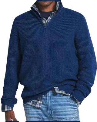 Diego | Sportlicher Strickpullover mit Reißverschluss