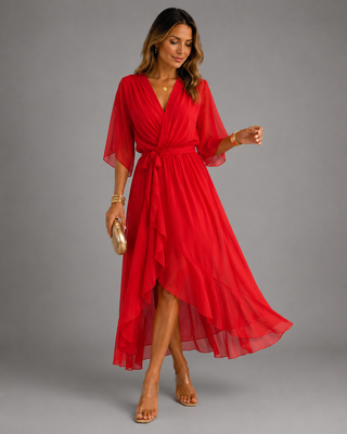 Isabelle™ | Flowy Chiffon Maxi Dress