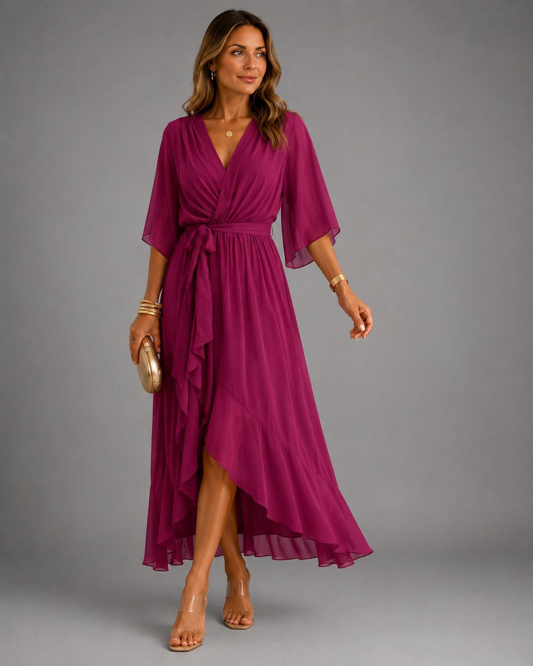 Isabelle™ | Flowy Chiffon Maxi Dress