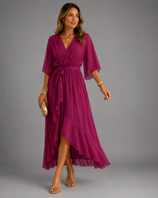 Isabelle™ | Flowy Chiffon Maxi Dress