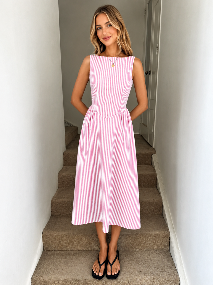 Denise™ | Elegantes Midi-Kleid mit Bauch-Optimierung