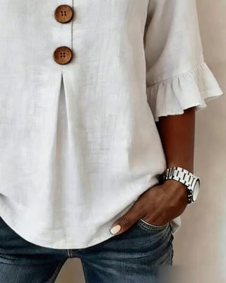 Amelie™ | Bauchbedeckende Bluse mit Knopfdetails