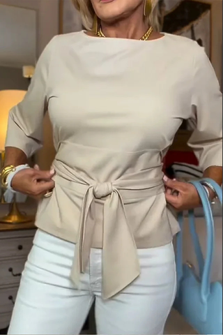 Daria™ | Elegantes Tailliertes Top mit Schleifen (Kaufe 1, Erhalte 1 Gratis)