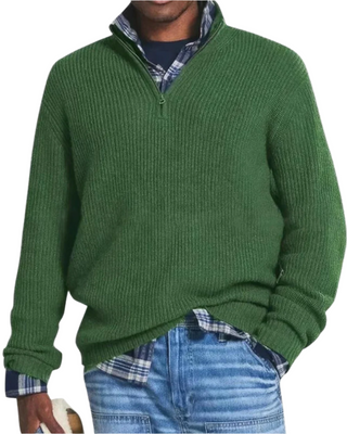 Diego | Sportlicher Strickpullover mit Reißverschluss