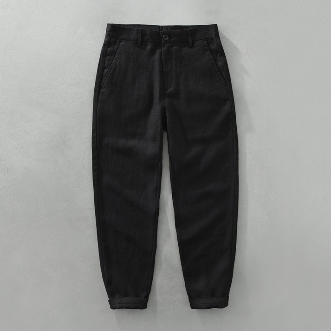 LAURENT MONACO | STRAIGHT LEG LINEN PANTS