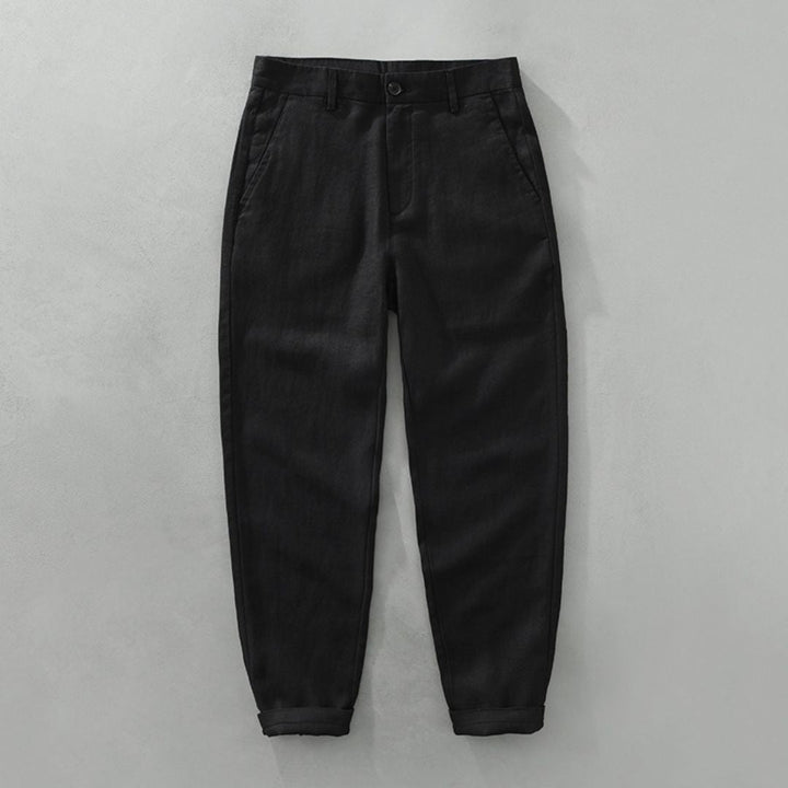 LAURENT MONACO | STRAIGHT LEG LINEN PANTS