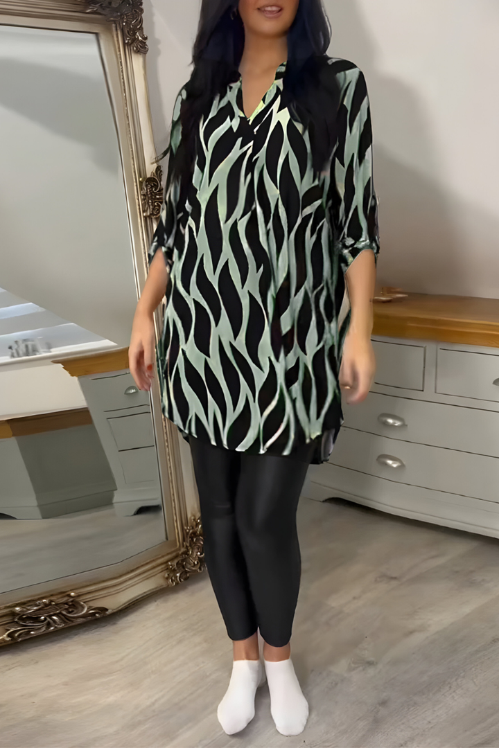 Tessa™ | Elegante Lockere Bluse mit Muster