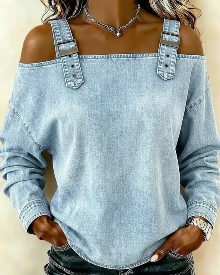 Teya™ | Trendiges Denim-Top mit Trägern