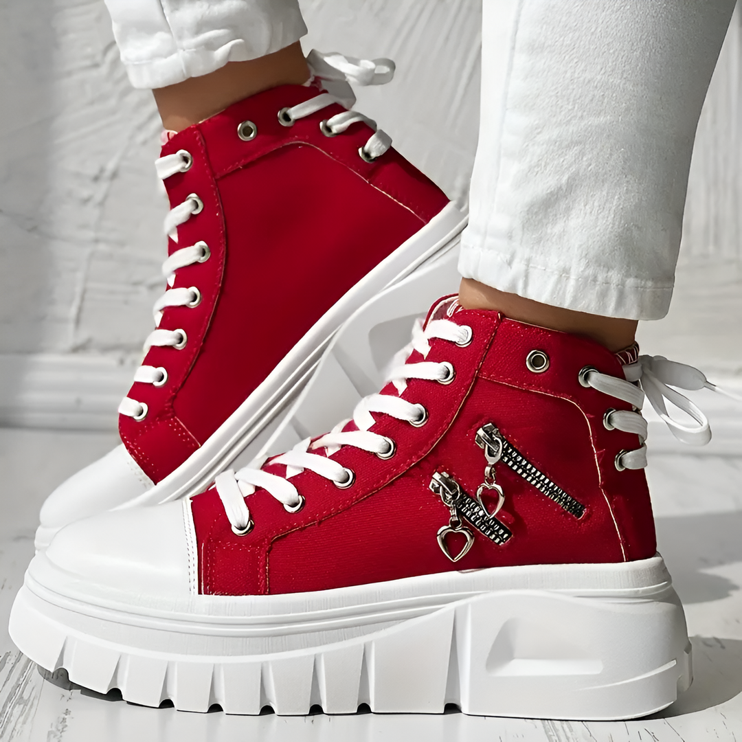 Elin™ | Denim Orthopedic High-Top Sneakers