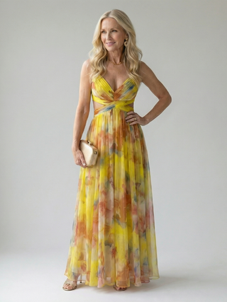Vivienne™ | Maxikleid mit figurfreundlichem Print