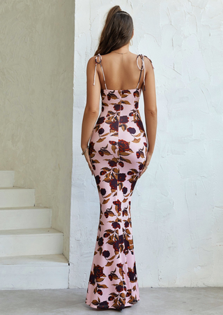 Klara™ | Blumenmuster Maxi-Kleid