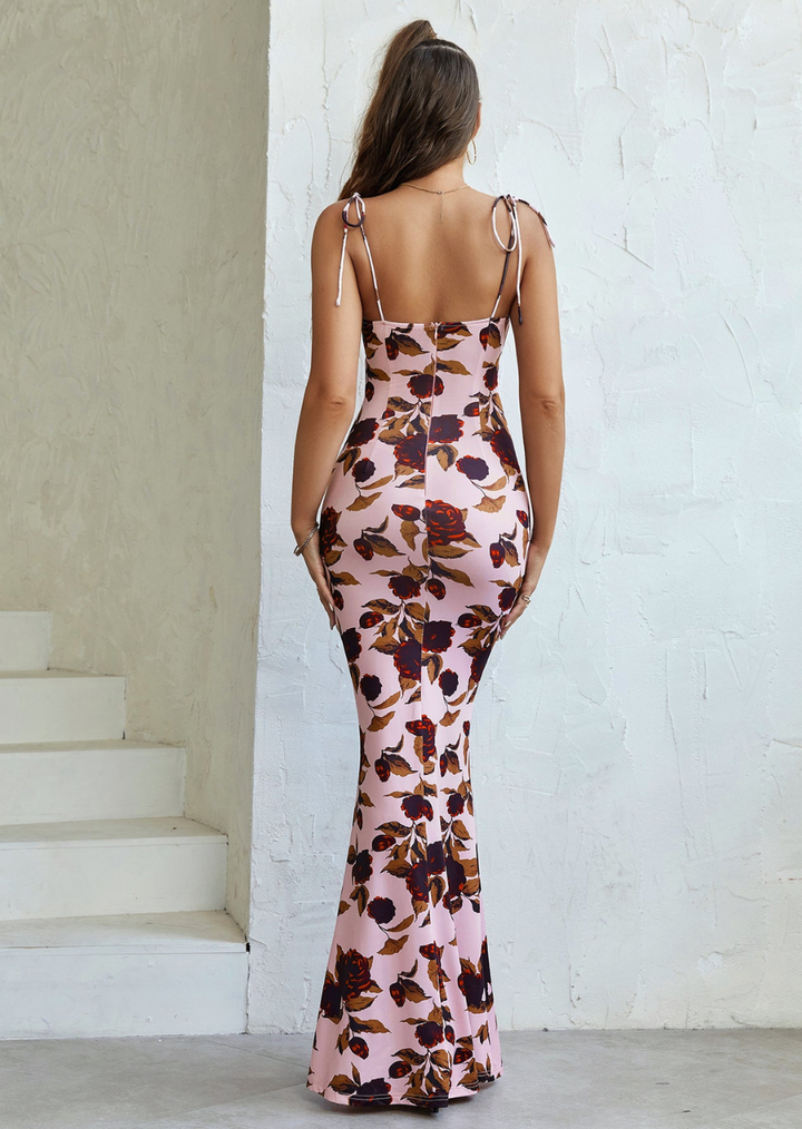 Klara™ | Blumenmuster Maxi-Kleid