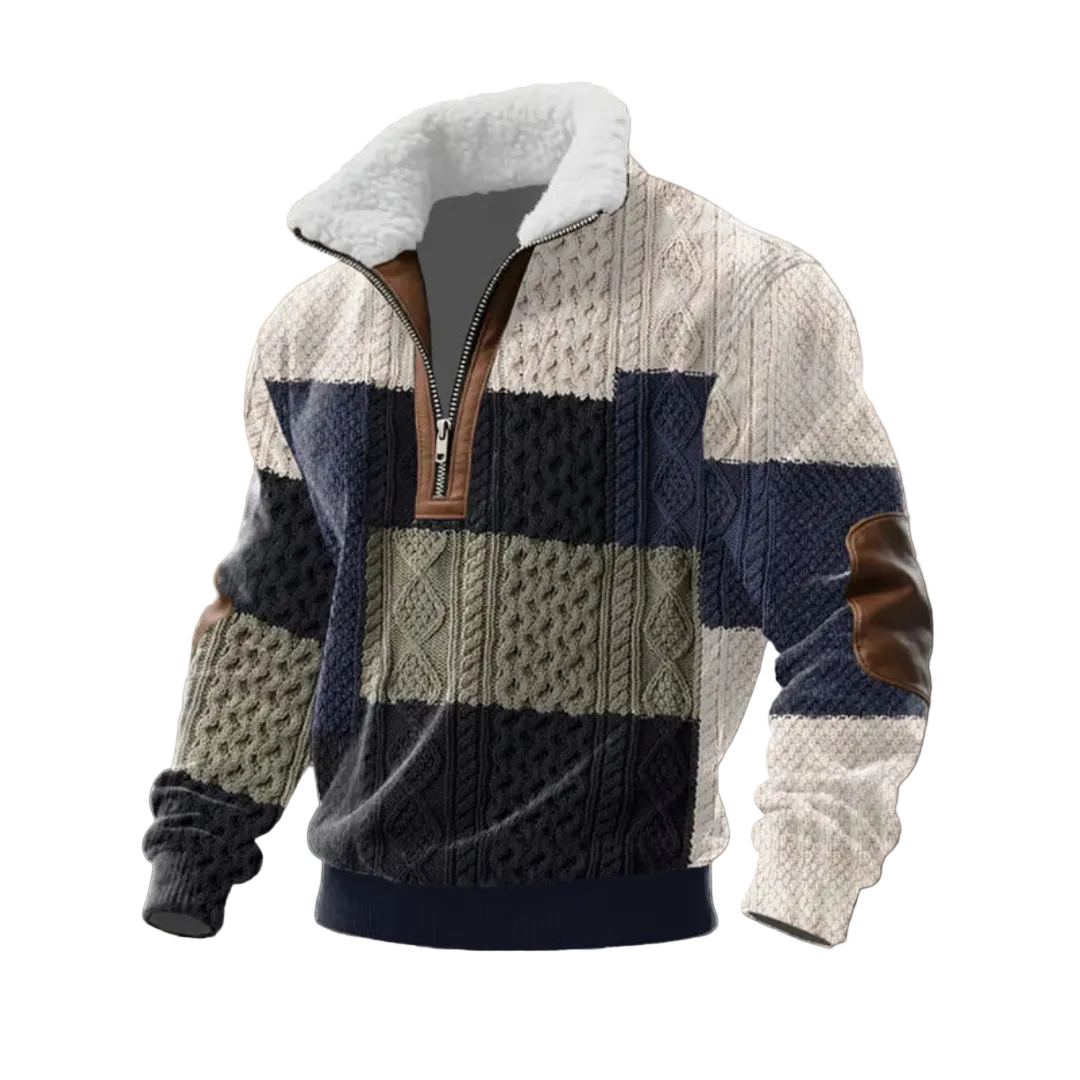 Tobias | ThermoSoft | Fleece Pullover mit Stehkragen