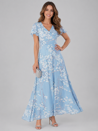 Florine™ | Blumen Maxi Kleid mit Bauch-Optimierung