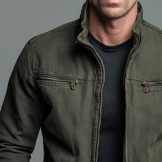 Tristan Retro Baumwoll Zip-Jacke