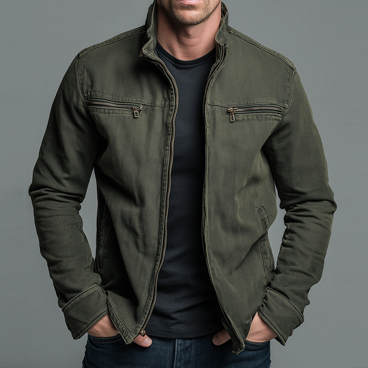 Tristan Retro Baumwoll Zip-Jacke