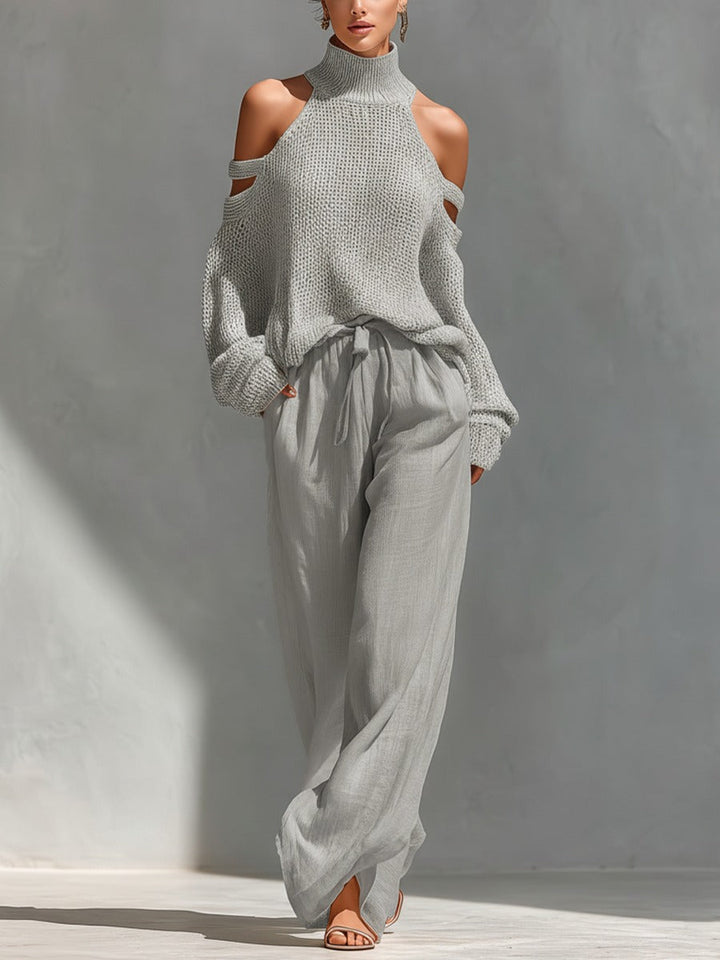 Aureline - Off-Shoulder Zweiteiliges Ensemble