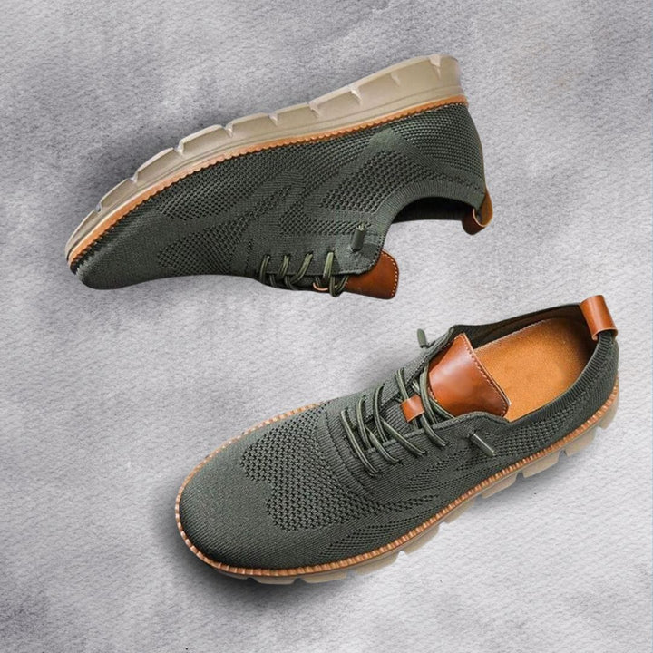 LAURENT MONACO | Herren Oxford-Schuhe mit Mesh-Einsatz