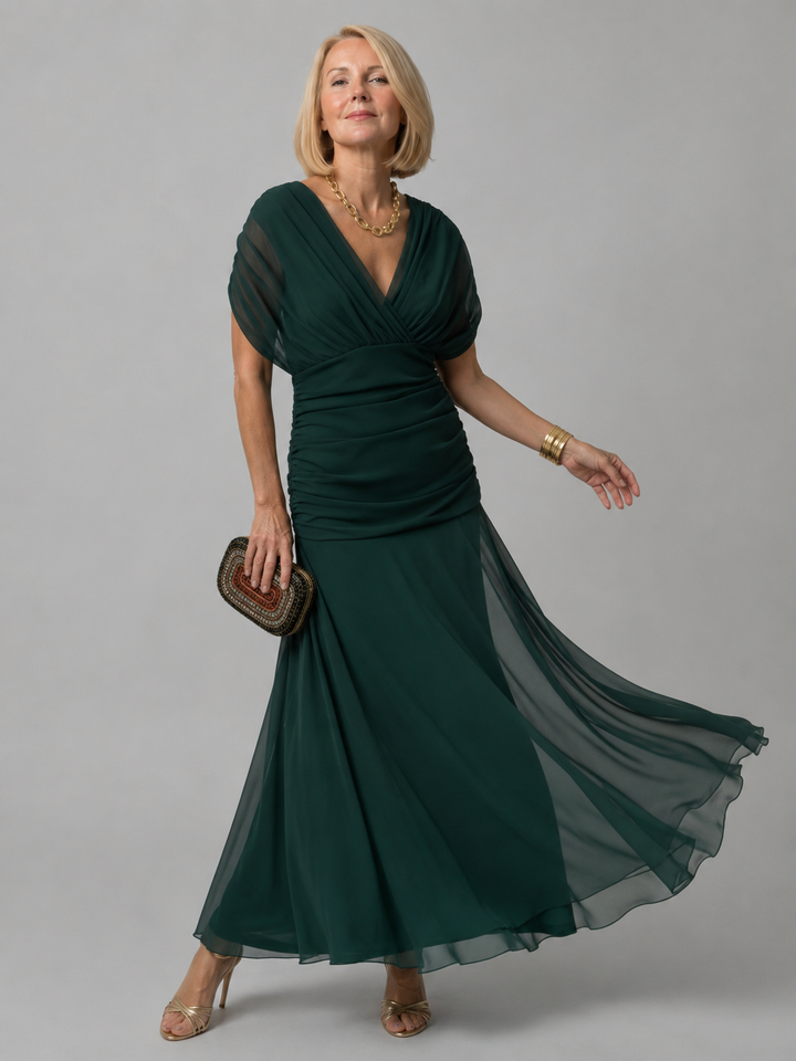 Evelina™ | Elegantes Maxi-Kleid mit Bauch-Optimierung