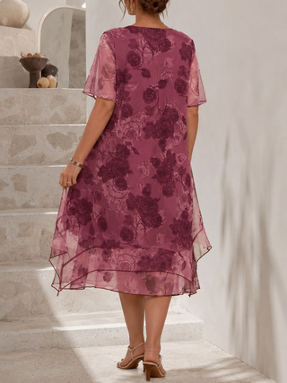 Lune™ | Faltendes Midi-Kleid mit Bauch-Optimierung