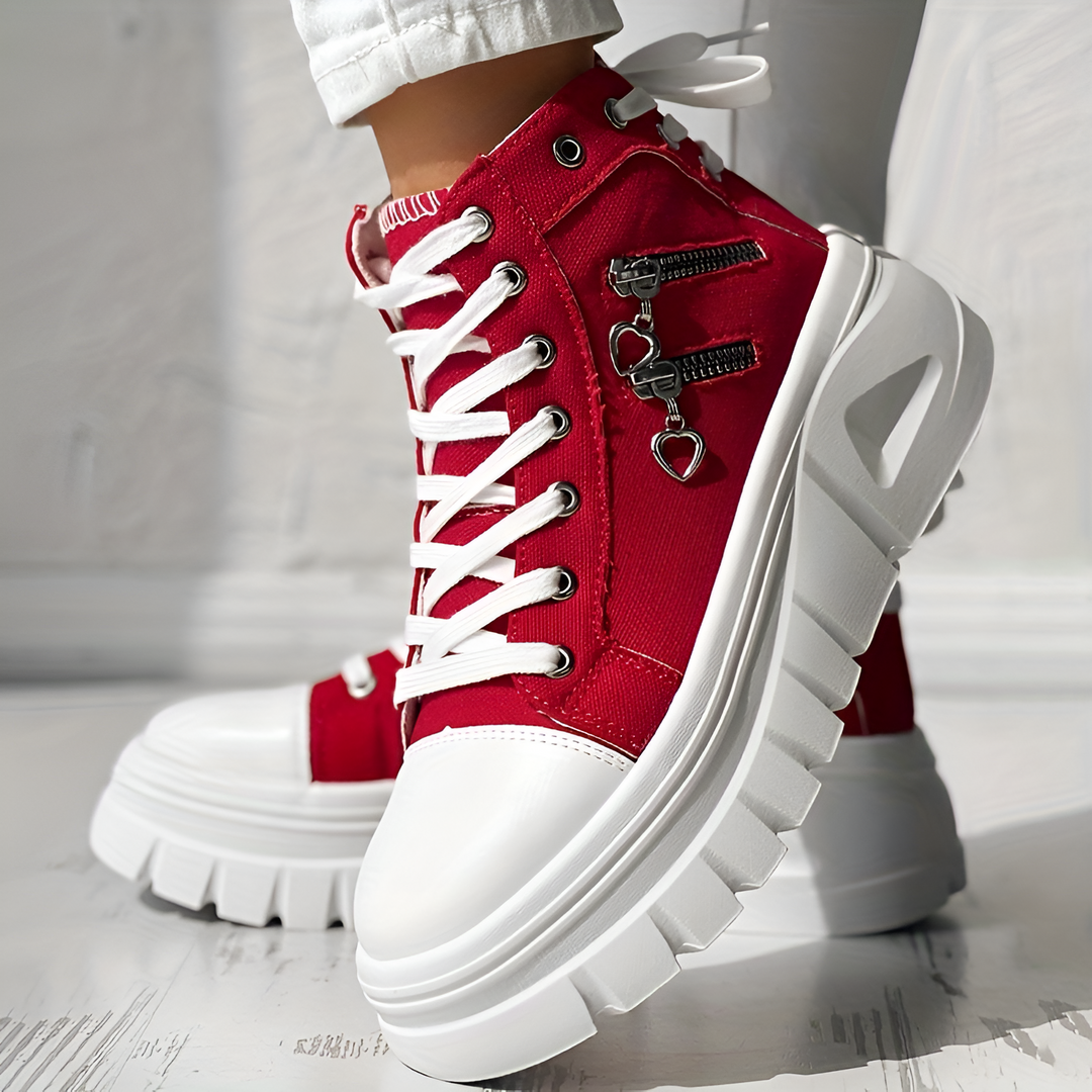 Elin™ | Denim Orthopedic High-Top Sneakers