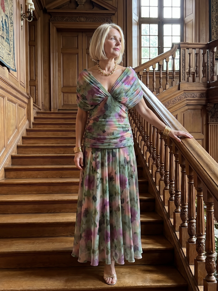 Evelina™ | Elegantes Maxi-Kleid mit Bauch-Optimierung