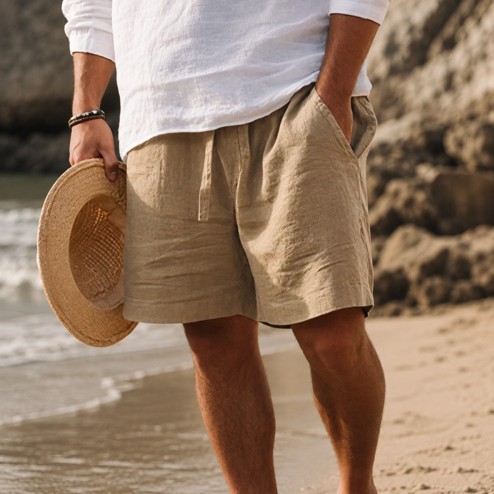 LAURENT MONACO | Herren Sommer Shorts aus Leinen