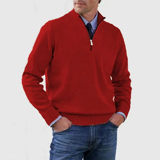 Ben | Stilvoller, warmer Pullover mit halbem Reißverschluss