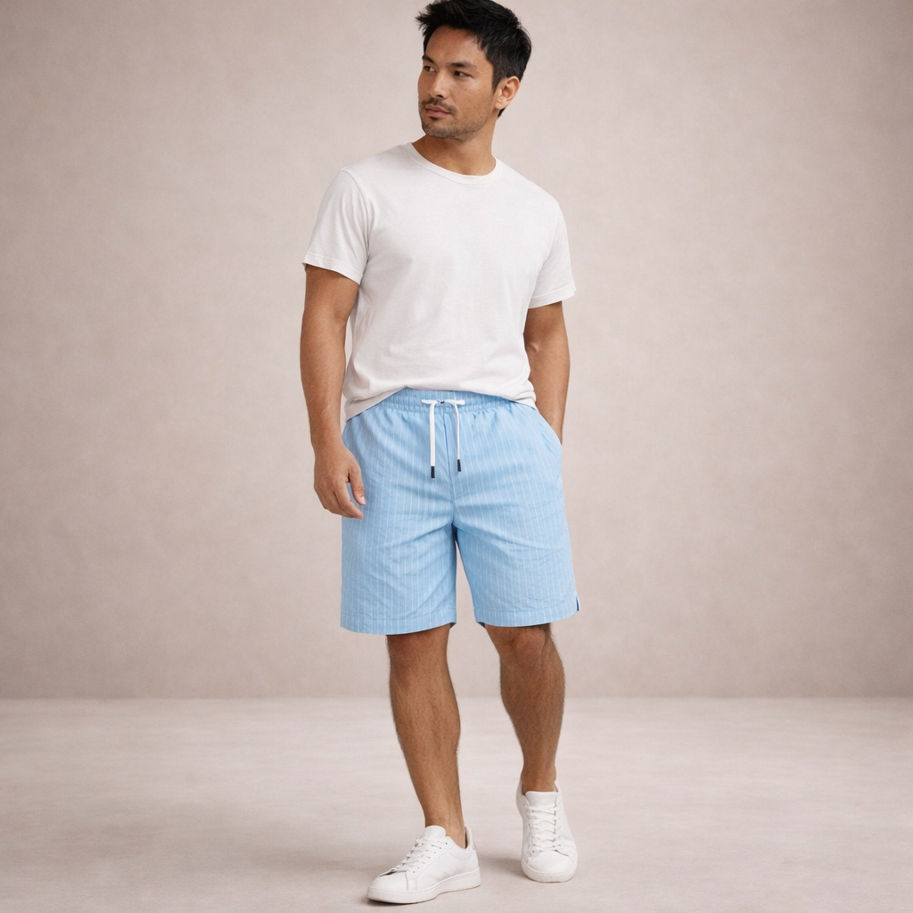 LAURENT MONACO | Herren Leinen-Sommershorts