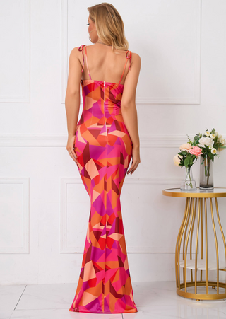 Klara™ | Blumenmuster Maxi-Kleid