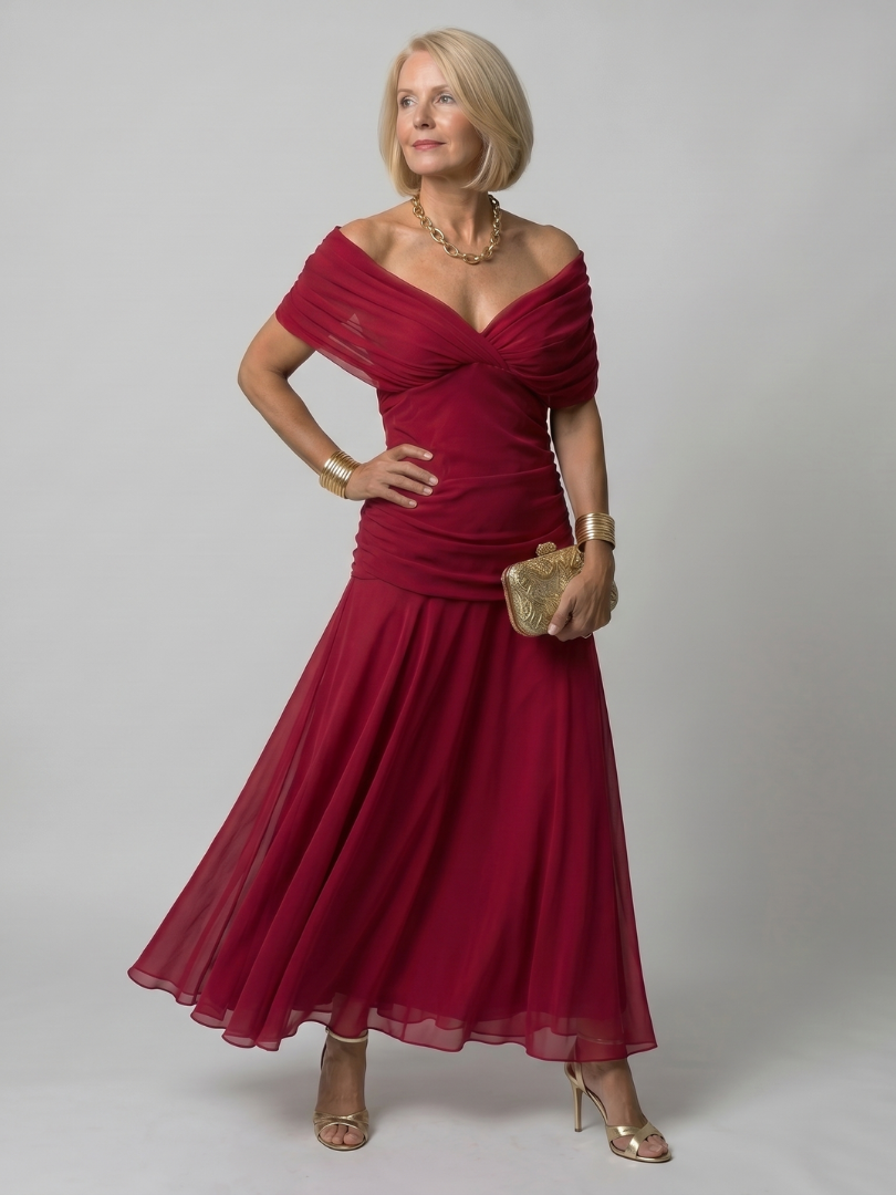 Evelina™ | Elegantes Maxi-Kleid mit Bauch-Optimierung
