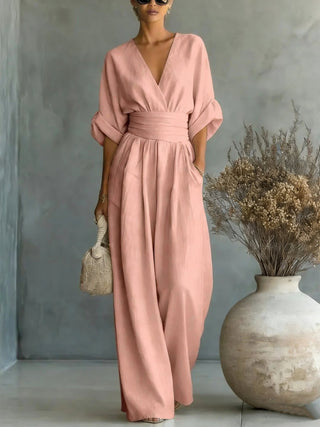 Georgina™ | Stilvoller V-Ausschnitt Jumpsuit