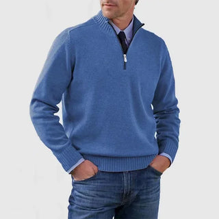 Ben | Stilvoller, warmer Pullover mit halbem Reißverschluss