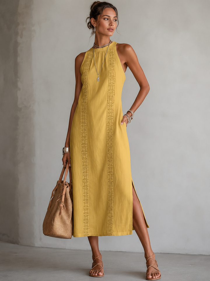 Marit™ | Luftiges, Bauchkaschierendes Besticktes Kleid