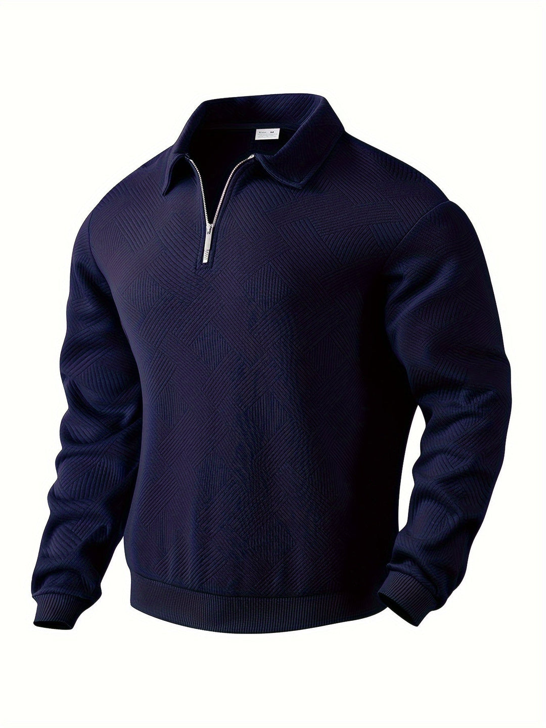 Finn | Vintage Pullover mit geometrischem Design und Reißverschluss